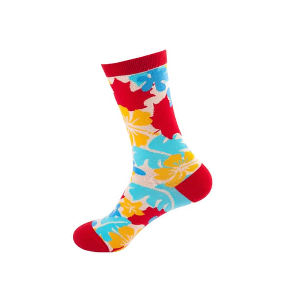6 Par Trendy Strømper til Mænd i Plus Størrelse - Midt-Høje Rør med Tie-Dye