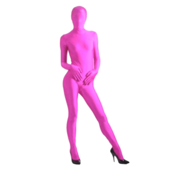 Unisex Spandex Joustava Aikuisten Naamiaisasu Katoava Mies Kokovartalopuku Karnevaaliasut Purple 135-145cm