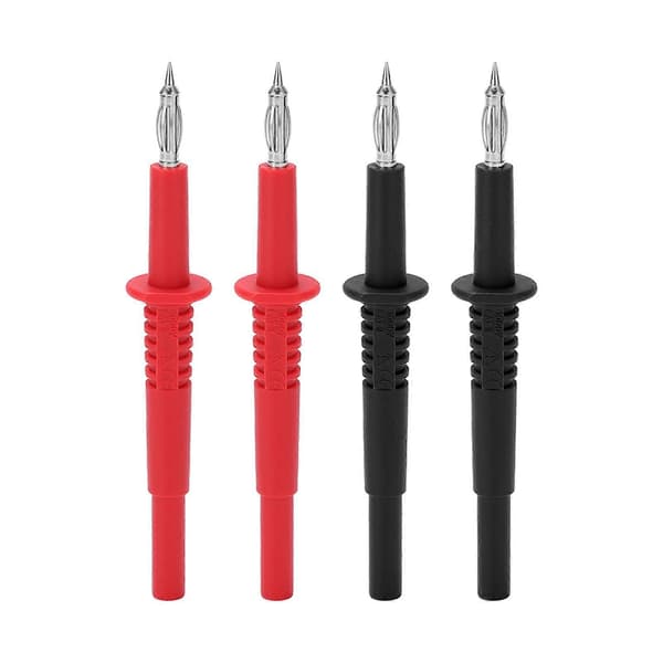 2 sæt Multimeter Testsonde PA Messing Lanterne Tip Testsonder med 4 mm Bananstik til Bilsensorer