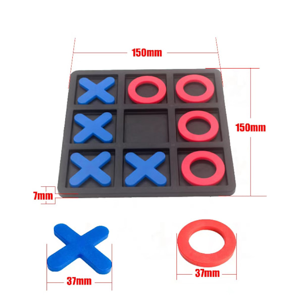 Ristinolla / Jääkiekko Shakki - 10 cm Musta qd