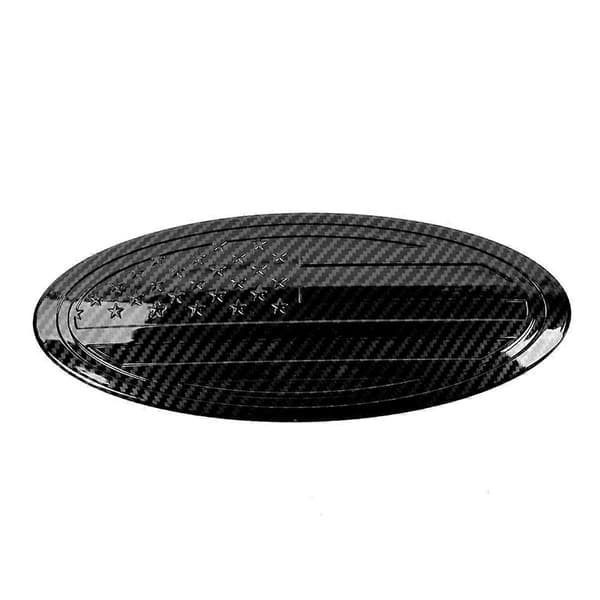 Frontgrill bagemblem til, 9,5 tommer amerikansk flag emblem logo til, ABS kulfiber