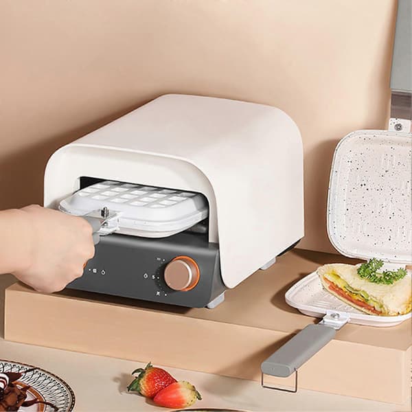 Hjem Frokostmaskin Elektrisk Sandwich Brød Vaffel Kake Maker Multifunksjonell Baker