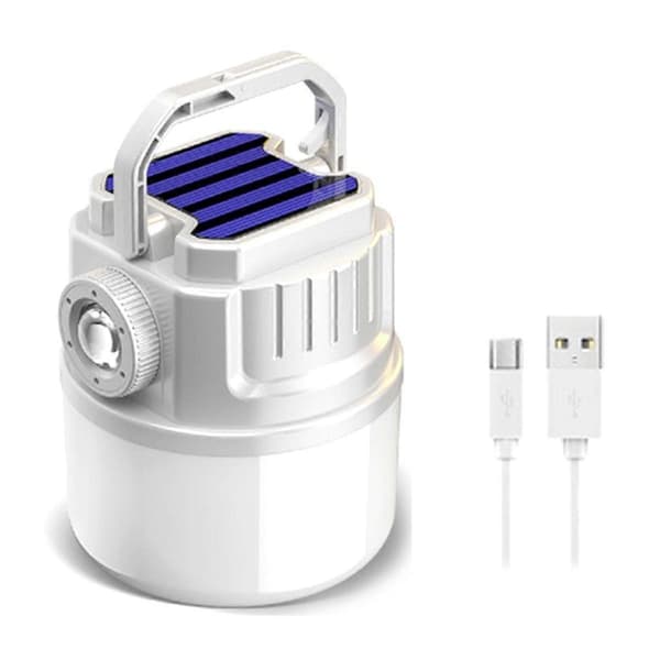 Campinglanterne Oppladbar med 4 Lysmoduser, IPX6 Vanntett, USB C, Campinglys