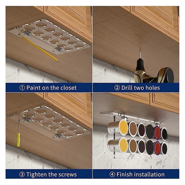 Holder, Under Cabinet Pull Up Oppbevaring Kaffeholder Kompatibel med 12 Koppkapsler, Plassbesparende Kaffekapselstativ Svart