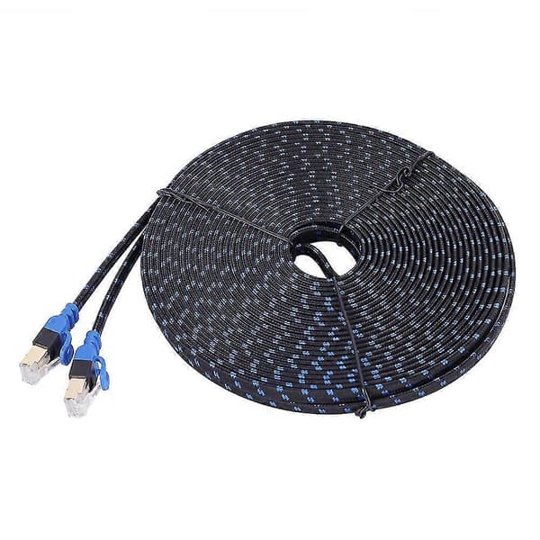 15m Flat Cat7 Ethernet-kabel RJ45 Patch-ledning for nettverks-LAN