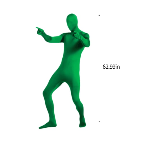 Unisex Spandex Stretch Vuxen Kostym Försvinnande Man Body Suit Karneval Kostymer Green 155-165cm