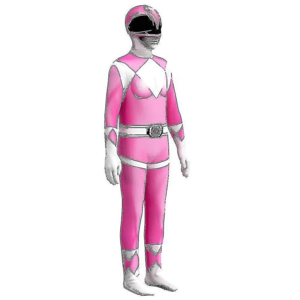 Power Ranger Kostym Vuxen Herr Bodysuit Vuxen Halloween kostym Pink 140cm