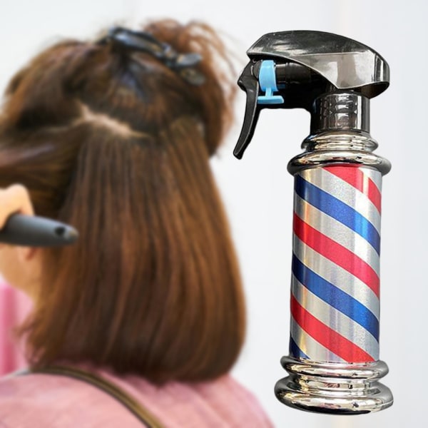 1/2 Multifunktionell Barber Spray Flaska Retro Stripes för Salong Grey 200ml 1Set