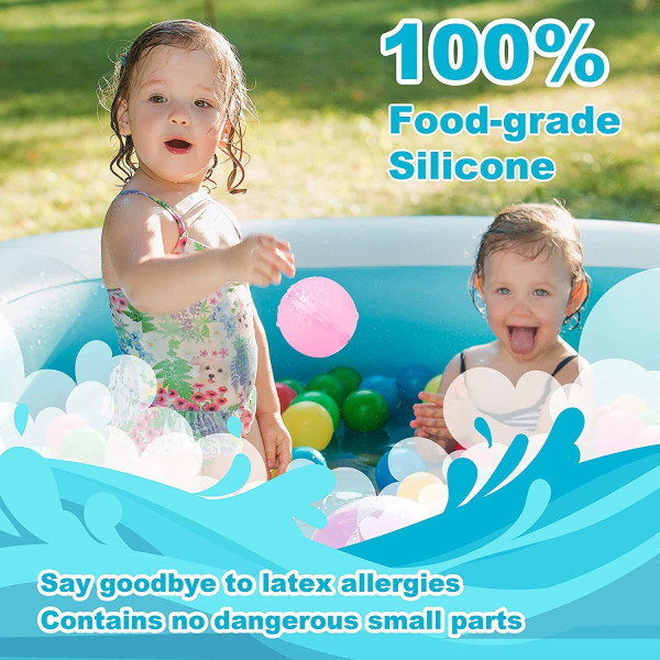 Återanvändbara vattenballonger, sommarleksaker för barn 6 Pcs