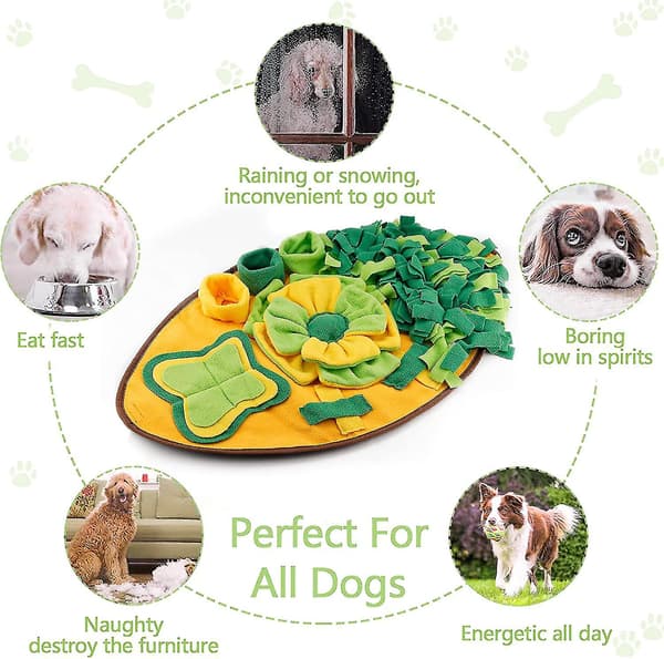 Snusemåtte 70*40cm Hunde Træningsmåtte Puzzle Snusemåtte Langsom Fodring Intelligent Legetøj Snusemåtte