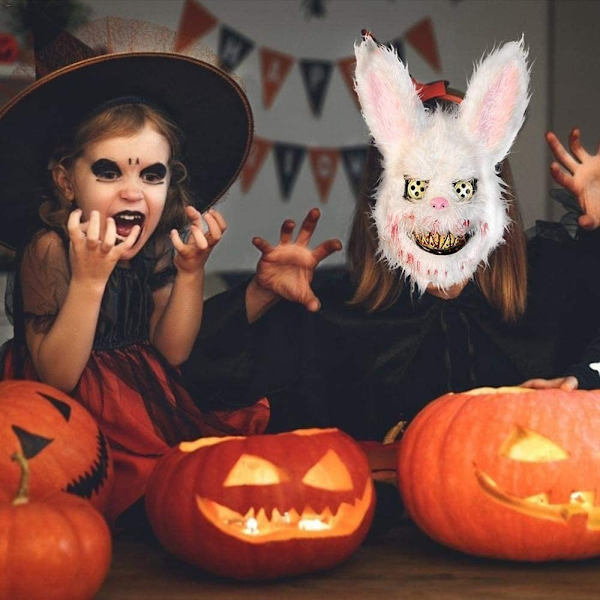 Halloween mask plysch kanin mask svart björn mask