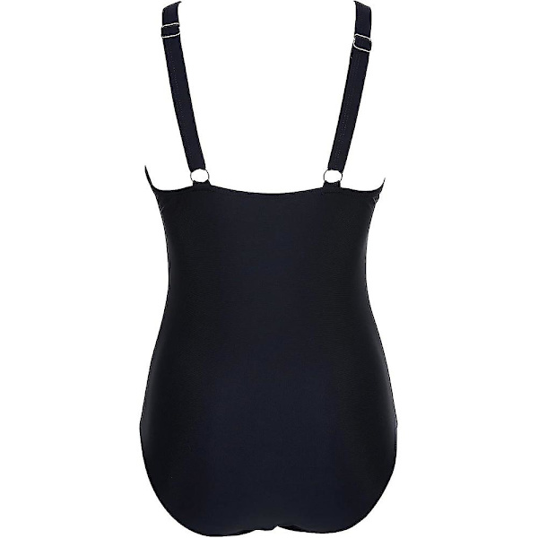 Holiday Sexig djup V-ringad vadderad Monokini baddräkt Baddräkt Baddräkt Strandkläder för kvinnor Black and Leopard M