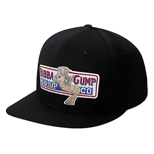 1994 Bubba Gump Shrimp Co. Snapback -lippis Forrest Gump -asu Cosplay Kirjailtu Snapback -lippis Unisex Säädettävä Kesälippis 1 kpl Snapback Cap Black