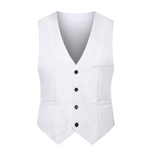 Herre Vest Dress Slim Vest White M