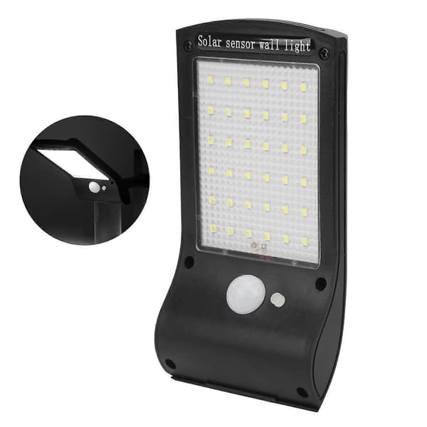 36LED Væg Solar Lampe Udendørs Bevægelsessensor Lys Tilbehør til Garage Have