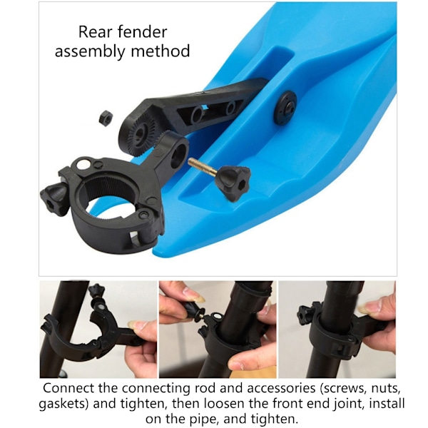 Cykelskärmar Set Justerbara Fram Bak Cyklar Stänkskärmar MTB Mud Guard Cykling Stänkskydd för Mountain Road Bike Riding qd Grey 0.37