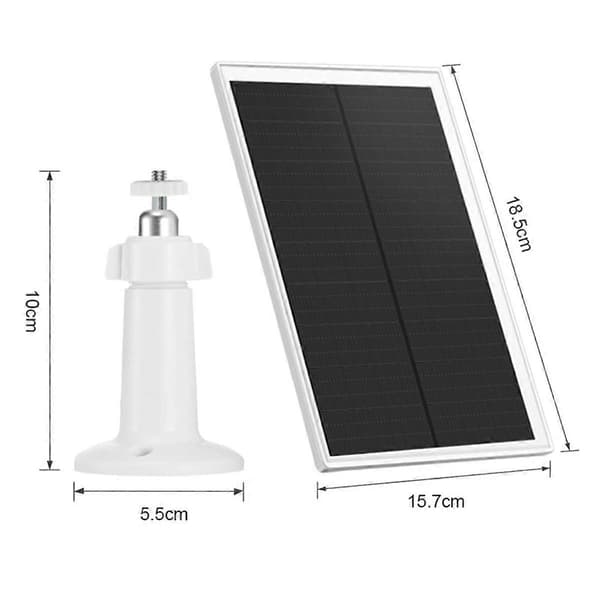 6W 5V Solarhode USB Utendørs Vanntett Lavstrøm Sikkerhetsovervåking Ladebrett Fotovoltaisk Panel, Hvit-A