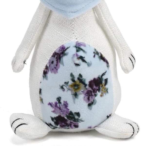 Cute Easter Stuffed Bunny for Doll with Scarf Floral Pattern Fabric Dolls Toy Gif[D]
