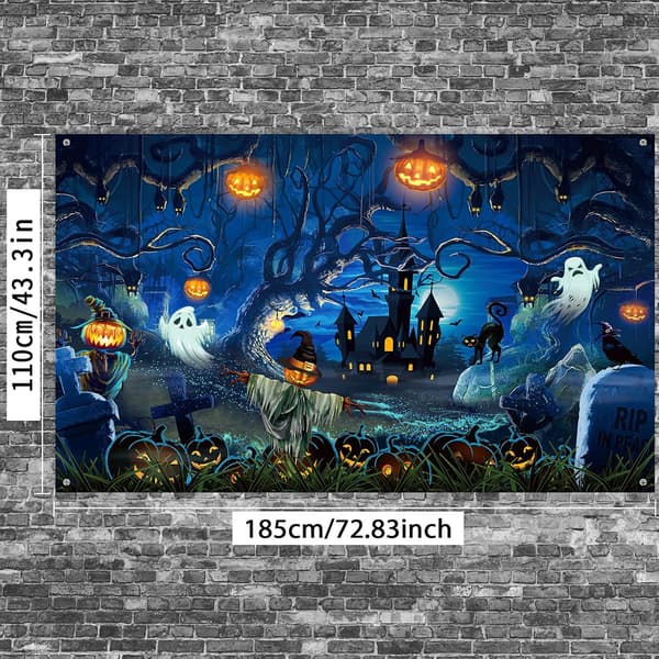Halloween-valokuvaustausta (185 x 110 cm)