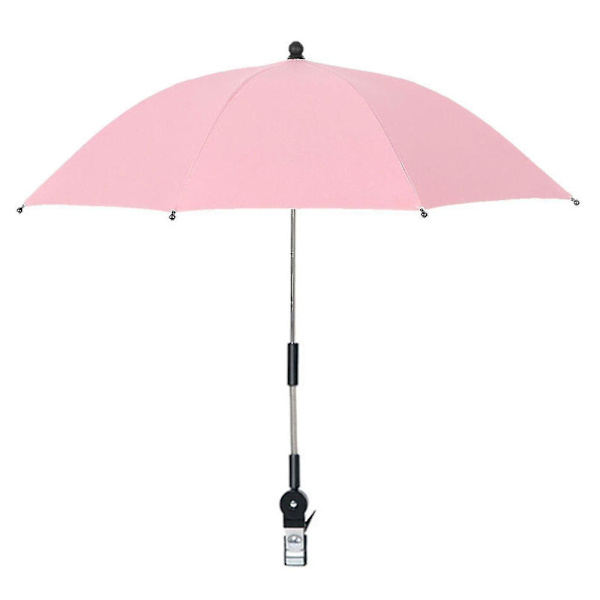 Stolskärm med universell klämma med klämma 360 justerbart strandparasoll pink
