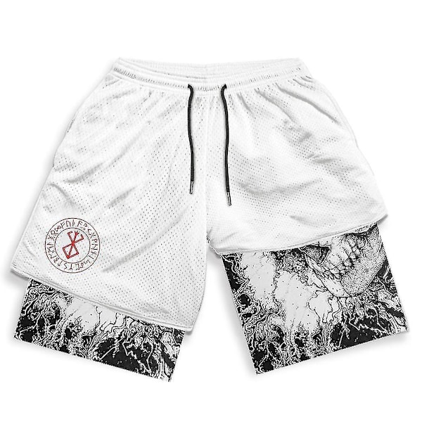 Anime Gym Shorts Mænd Kvinder Berserk Manga 3d Print 2 I 1 Performance Shorts Træning Sommer Hurtigtørrende Kompressionsshorts Bukser 15 qd 15 XXL