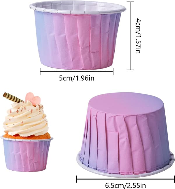 100 stk. Papir Muffinsforme, Cupcakeforme Pap Kartonsforme