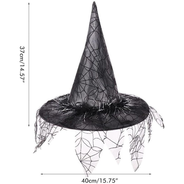Vintage heksehat til halloween og cosplayfester