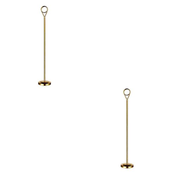 1/2/3/5 Bordnummerholder i rustfrit stål Skiltholder Fotostativ Til Gold 30cm 2PCS
