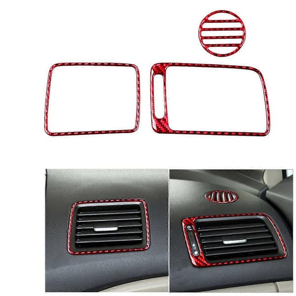3 stk. til 8. generation 2006-2011 rød kulfiber cover trim