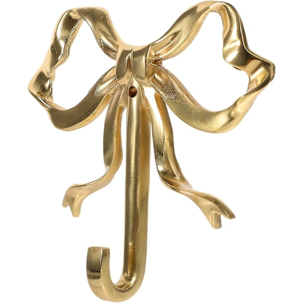 Rosett Krok Sängrumsdekor Dekoration för sovrums klädhängare Hatthängare Sticky Wall Krokar Handdukskrok Mässing Klädkrok Pilkläder Krok Bright Gold