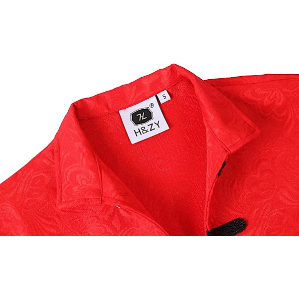 Miesten Steampunk Vintage -takki Halloween-asu Retro Gothilainen Viktoriaaninen Frakkitakki Uniformu Red Large
