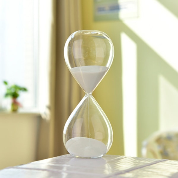 5/30/60 minuter Rund Sand Timer Personlighet Glas Timglas Ornament Nyhet Tidshanteringsverktyg White qd White 30min