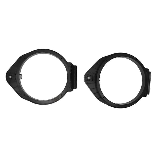 2 STK 6,5 tommer/16,5 cm højttalerinstallationsafstandsstykke opdateringsringadapter sort med ledningsnet