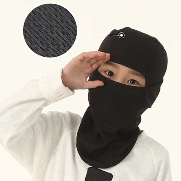 Winter Ski Mask Kids Balaclava Windproof Full Face Cover Children Fleece Neck Warmer with Helmet Liner Cycling Scarf for Outdoor qd