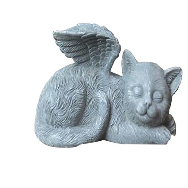 Angel Cat Staty Harts Craft Ornament