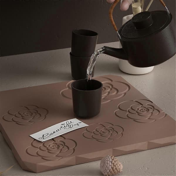 3 STK Camellia Coaster Harpiks Silikoneform Kaffe Coaster Bakkeform Epoxy Harpiks Gips Beton Vinglas Kop Måtte Form