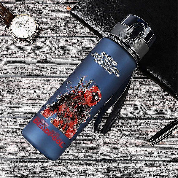 Spiderman Hulk Anime Vattenflaska Iron Man Captain America Pojkar Cartoon Plast Drickkoppar Barn Vuxna Vattenglas 560ml 9