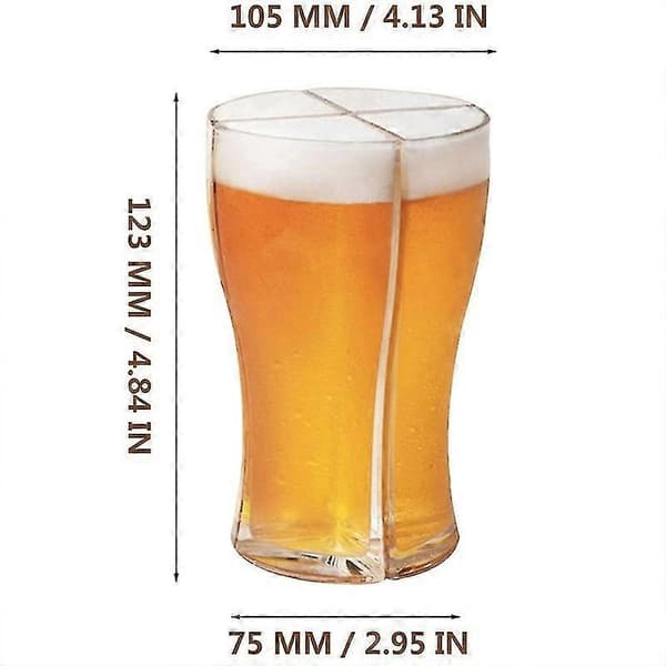 4-i-1 Ölglas Mugg Set Super Schooner Kopp Separerbar 4-delad Ölkopp Seidel Festmugg