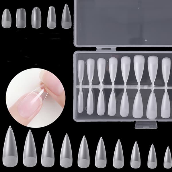 #Halvfrostat hel nagelplåster, 240 st falska nagelplåster#