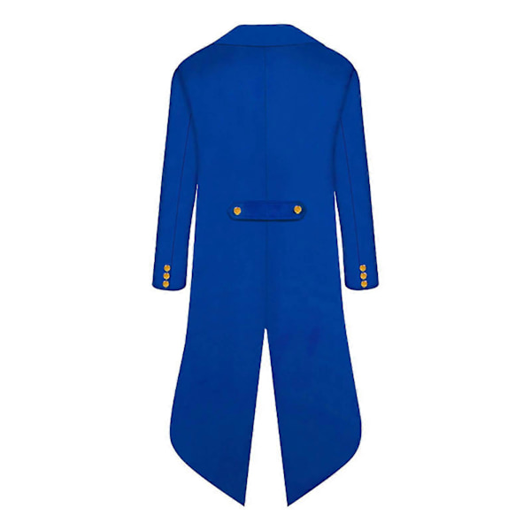 Halloween Kläder för Förälder och Barn, Herr Retro Kläder, Barnens Midilånga Punk Retro Smoking Blue XL