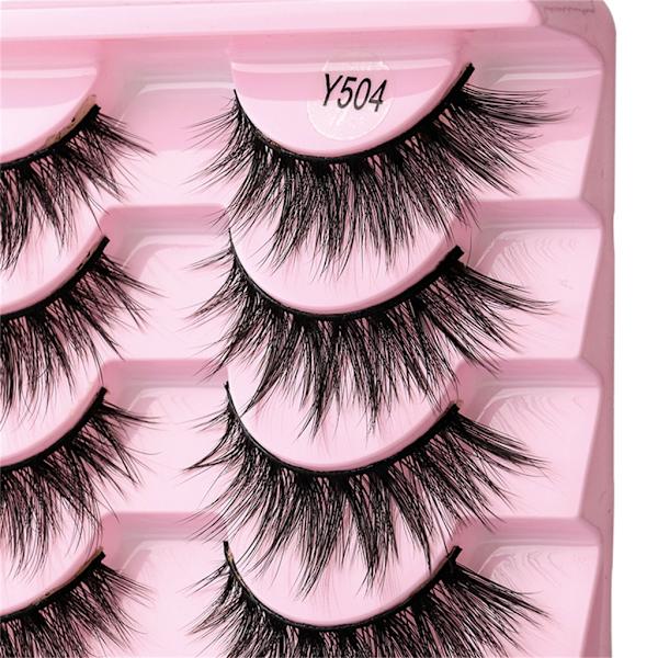 Nya fransar Mink Lösögonfransar Naturligt utseende Wispy Clear lash and Falska ögonfransar Fluffiga 3D Curly Strip Cat Eye Fransar B