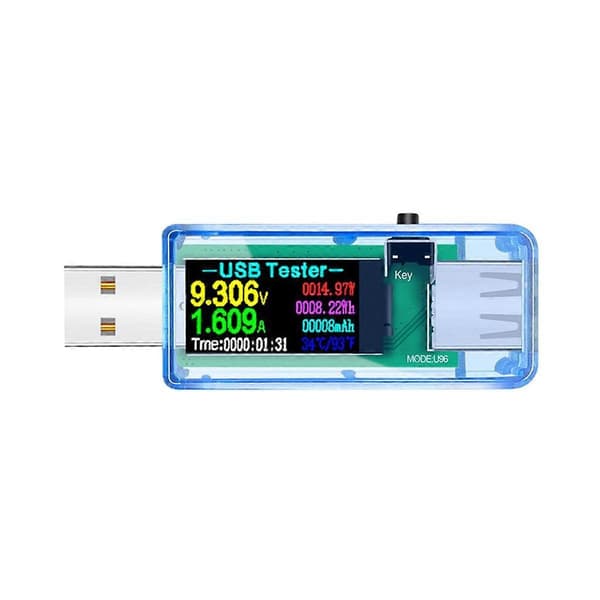 USB-tester DC Digital Voltmeter Amperemeter Spænding Amperemeter Detektor Mobil Strømoplader Indikator Blå