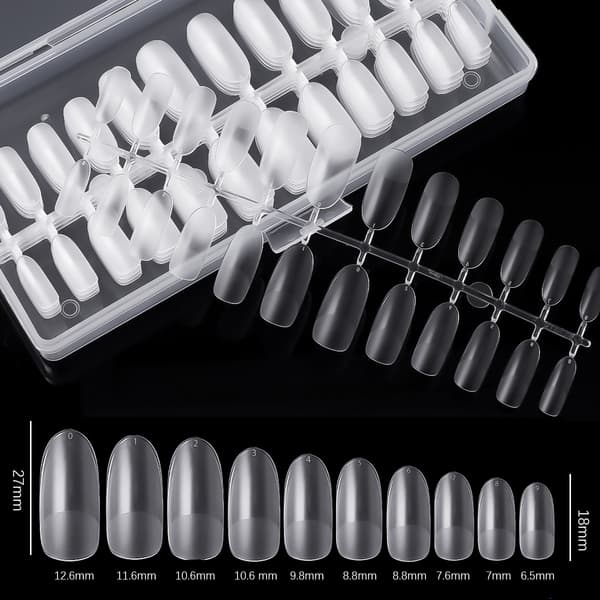 #Halvmat fuld negleplaster, 240 stk. falske negleplaster#