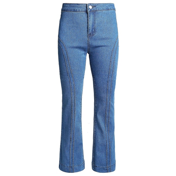 Damer med hög midja Pull On Skinny Straight Fit Flare jeans jeans, 1st-xl