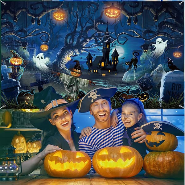 Halloween-valokuvaustausta (185 x 110 cm)