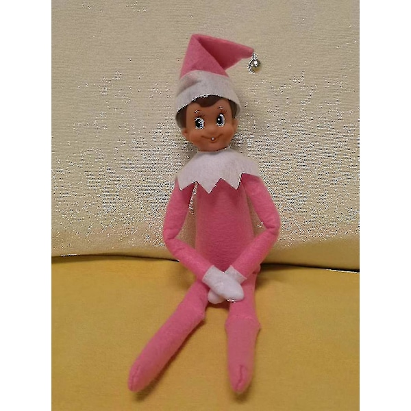 Nyeste Elf Dukke Julepynt Børne Gave Overraskelse Plys Legetøj Ferie Rensdyr Elvere Pink Røde Farver_ai Hurtig Levering Pink boy