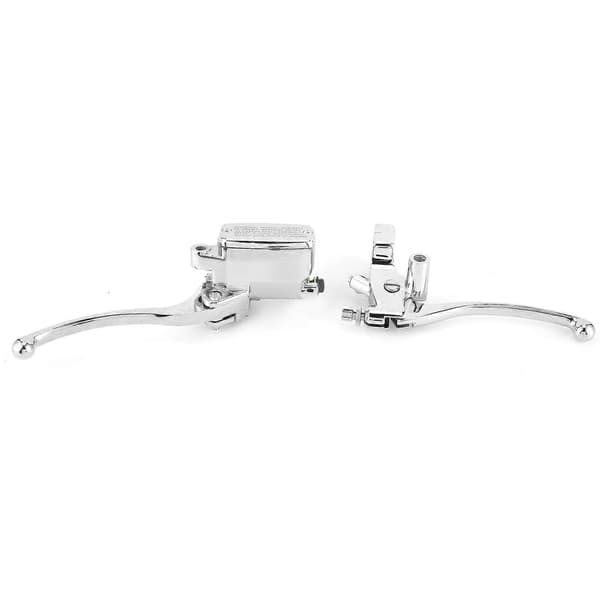 Hydraulisk bromskoppling huvudcylinder spakmontering silver universal för 1 tums styre