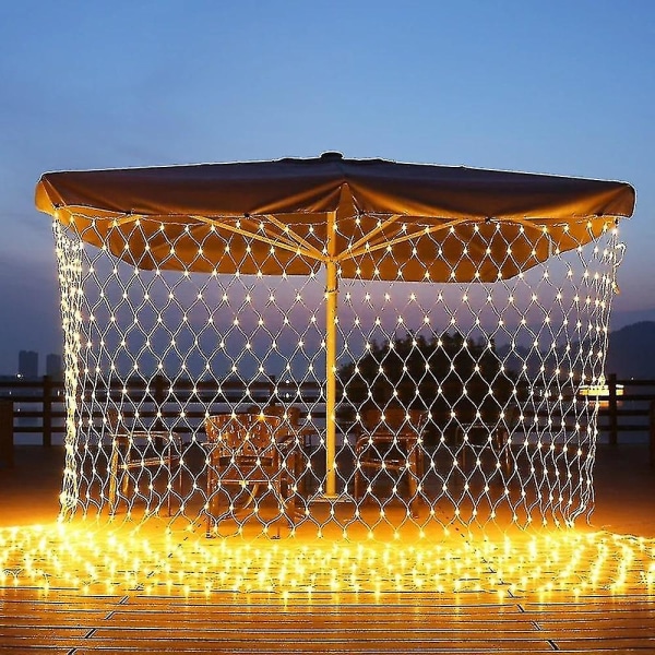 LED Net Lyskæde IP65 6mx4m 3mx2m LED Fleksibel Net Fe Lyskæde 880LED 200LED Mesh Kæde Warm White