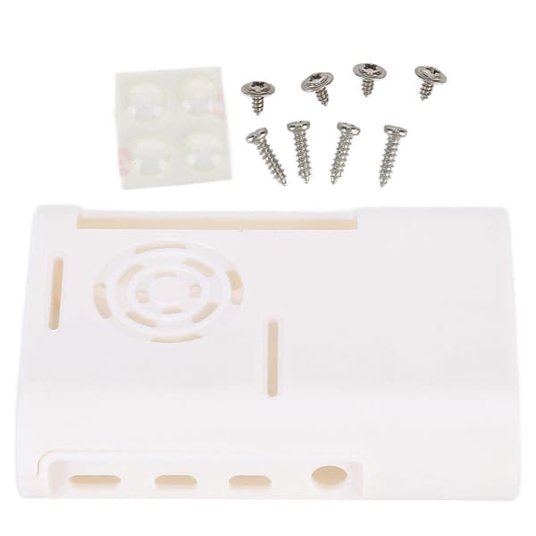 Kapslingsfodral ABS Värmeavledning Skyddande Skal Kylningsdelar för Raspberry Pi 4 Modell B Vit