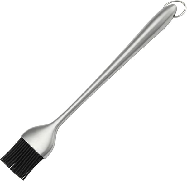 BBQ-pensel silikonborst med 12 tum rostfritt stål